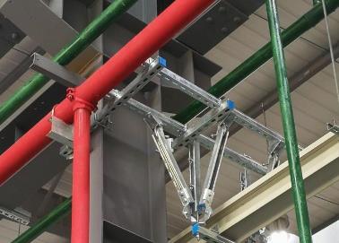 八宿该抗震支架的整体式支吊架结构协调性好